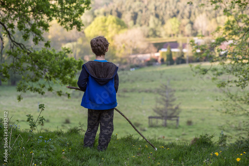 Tableau sur toile Boy in isolation