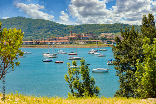 View of the bay of Hendaye, Pyrenees photo