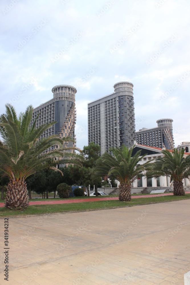 Seaside bouelvard in Batumi, Georgia.