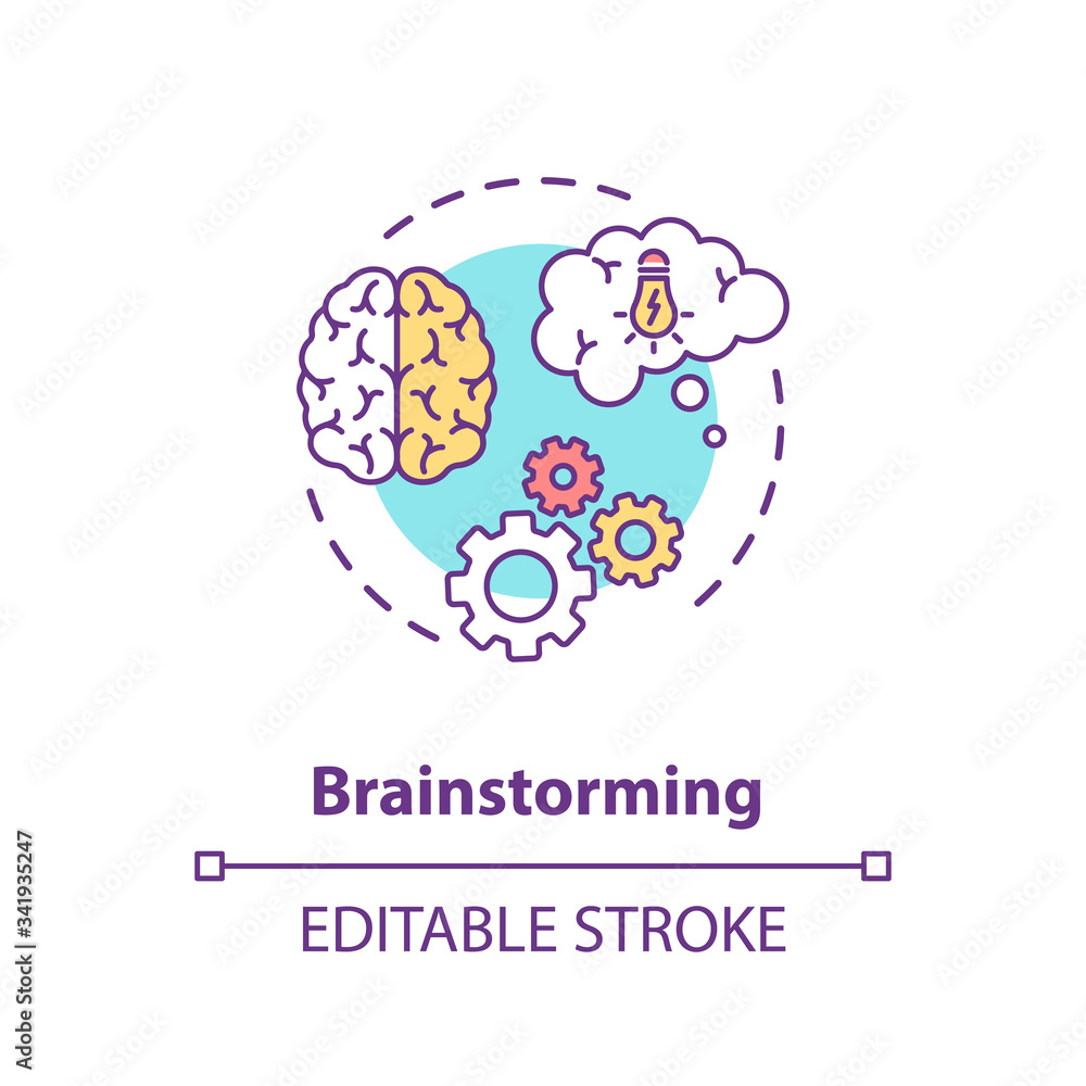 Fototapeta premium Brainstorming concept icon