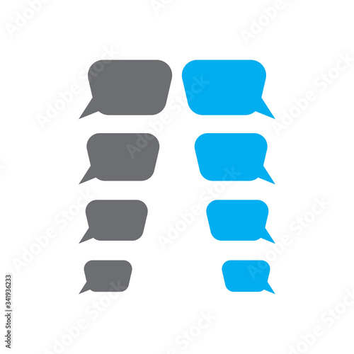 Message chat bubbles icon design. vector illustration
