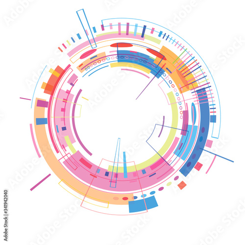 colorful circle on white background