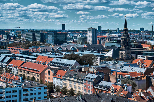 Copenhagen, Denmark. Combinations of modern and historical architecture.