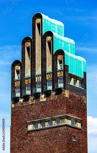 Five Finger Wedding Tower on Mathildenhoehe in Darmstadt, Hesse, Germany