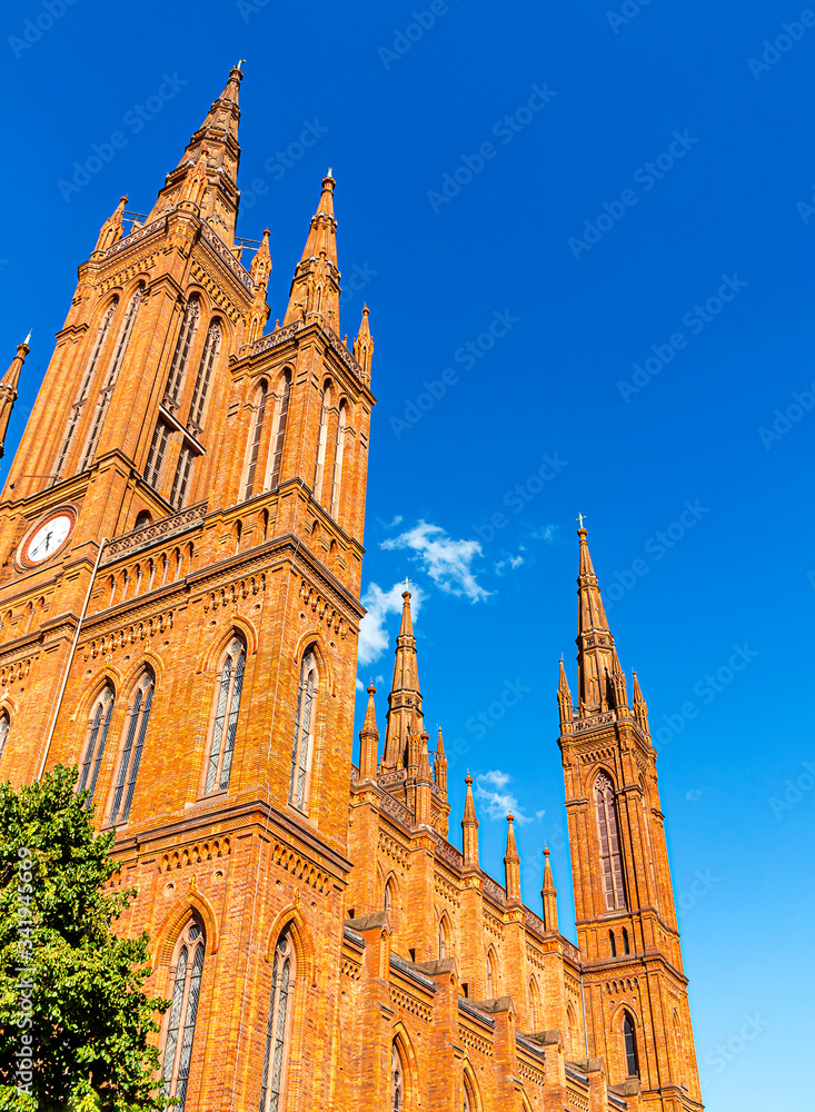 The Marktkirche (Market Church) also known as the Cathedral of Nassau in Wiesbaden, the state capital of Hesse, Germany