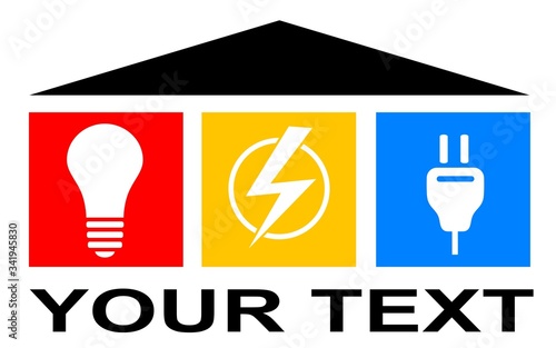 electrician service graphic in vector quality