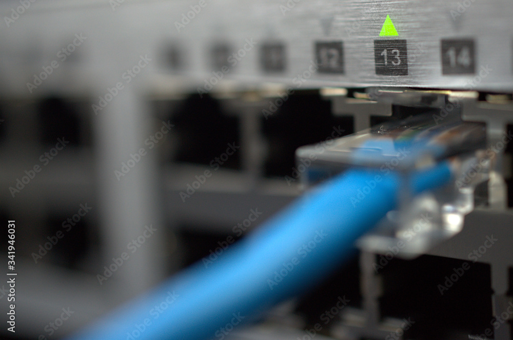 network hub and patch cables network hub and patch cables