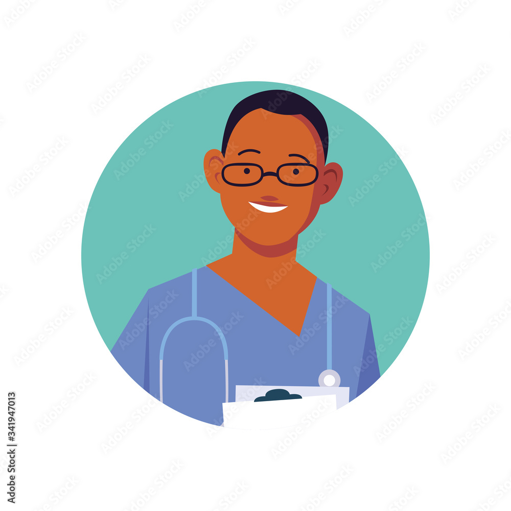 man doctor, medical staff on white background man doctor, medical staff on white background
