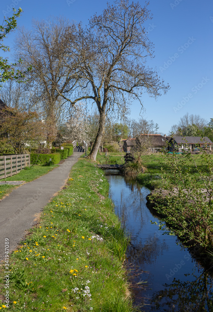 Giethoorn Overijssel Netherlands. During Corona lock-down. Empty streets, paths, bridges and canals. Giethoorn Overijssel Netherlands. During Corona lock-down. Empty streets, paths, bridges and canals.