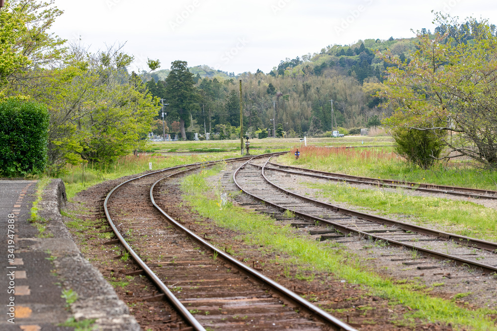 Obraz premium 上総鶴舞駅からの眺め 千葉県市原市 日本