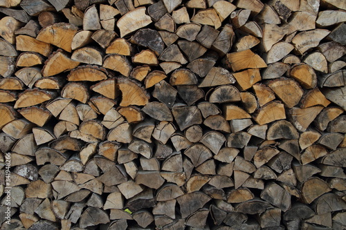 old split wood as firewood