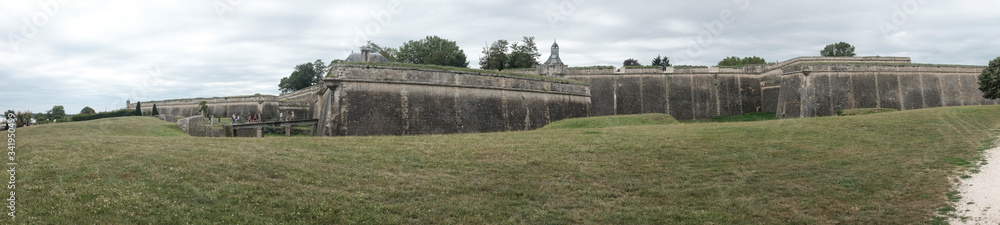 Panoramic shot of the famous Blaye citadel, France, Travel, Gironde, Aquitaine, Vauban
