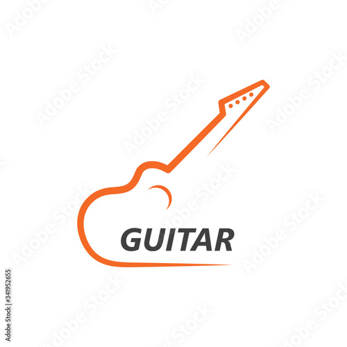 guitar icon logo vector illustration design