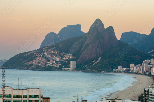 view of Ipanema, Morro Dois Irmaos  mountain Rio de Janeiro photo