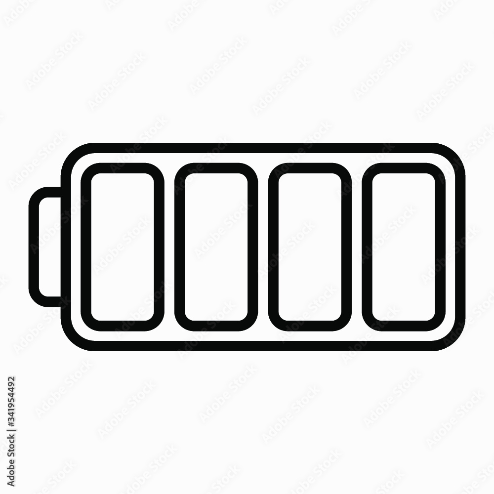 Flat Icon full battery. Vector icon. Flat Icon full battery. Vector icon.