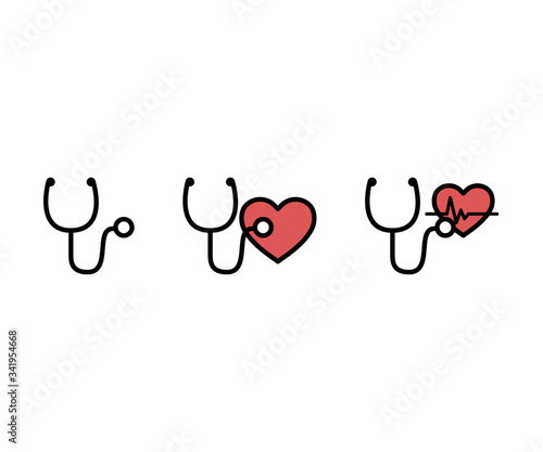 聴診器のアイコンセット イラスト 心音 Stock Illustration Adobe Stock 聴診器のアイコンセット イラスト 心音 Stock Illustration Adobe Stock