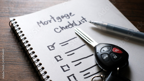 Wallpaper Mural Car keys with mortgage checklist, business concept. Torontodigital.ca