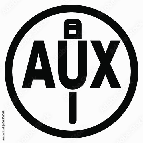 Fashionable audio AUX cable icon. Vector icon.