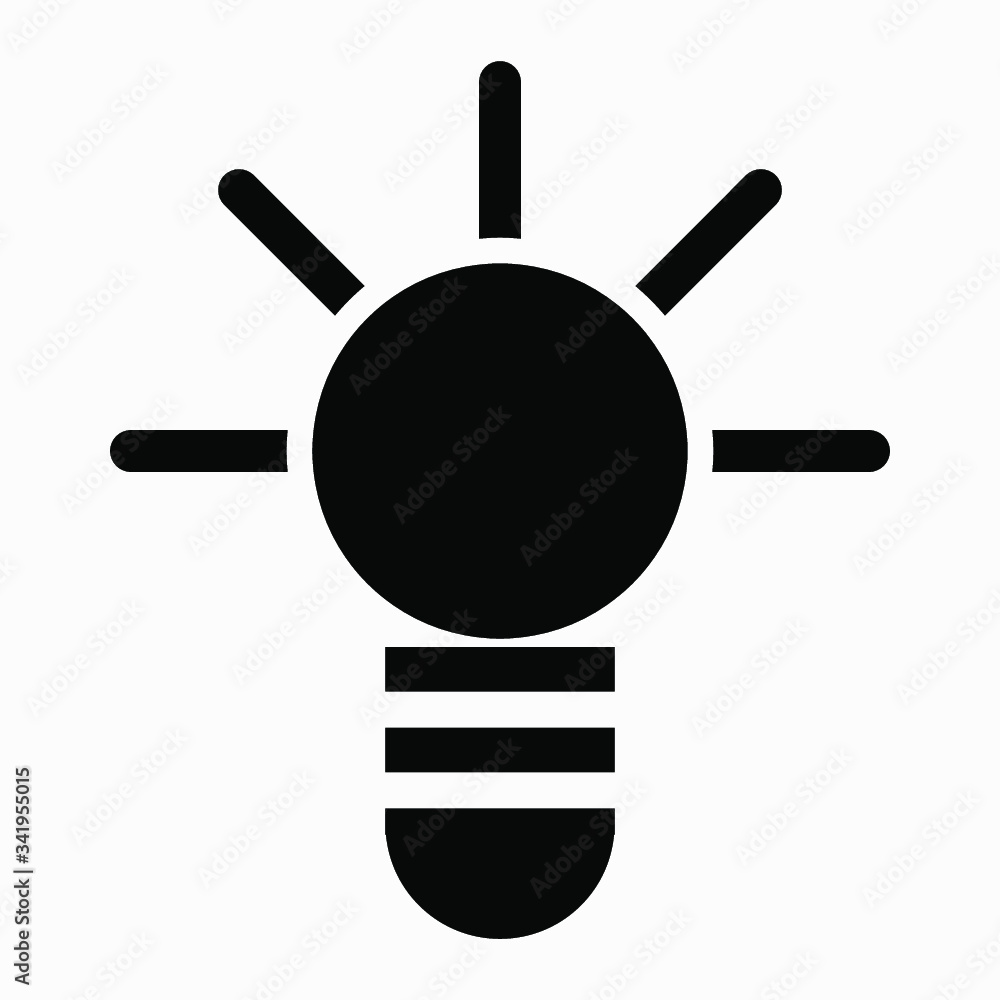 New lightbulb idea concept vector icon. New lightbulb idea concept vector icon.
