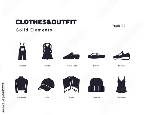 Clothes and Outfit solid style elements