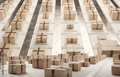 postal parcel logistics shi...