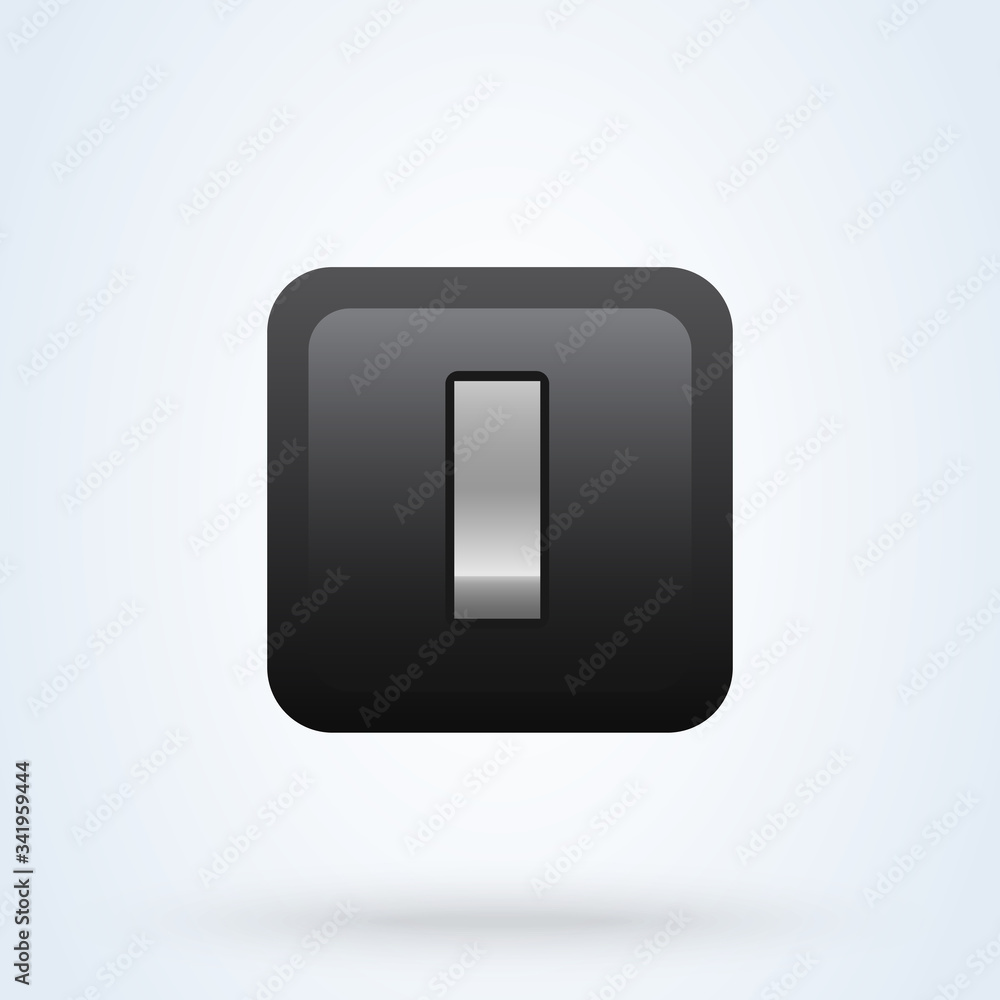 Electric switch realistic, modern minimal flat design style. illustration Electric switch realistic, modern minimal flat design style. illustration