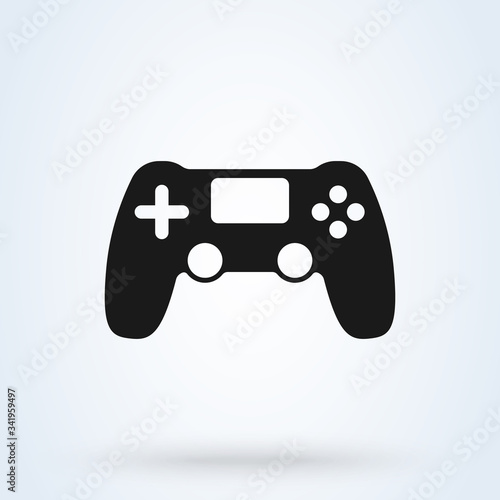 Game controller icon. Video game console. illustration