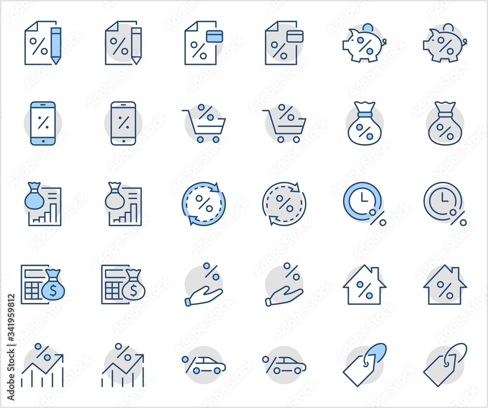 Set of Credit and Loan Related Vector Line Icons. Contains such Icons as Credit Card, Rate Calculator, Deposit and more. Editable Stroke. 320x320 Pixel Perfect Set of Credit and Loan Related Vector Line Icons. Contains such Icons as Credit Card, Rate Calculator, Deposit and more. Editable Stroke. 320x320 Pixel Perfect