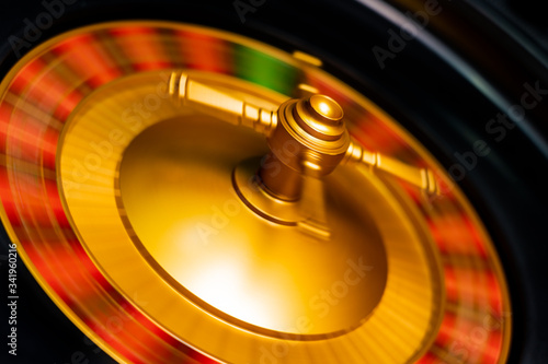 Spinning Roulette close up at the Casino - Selective Focus