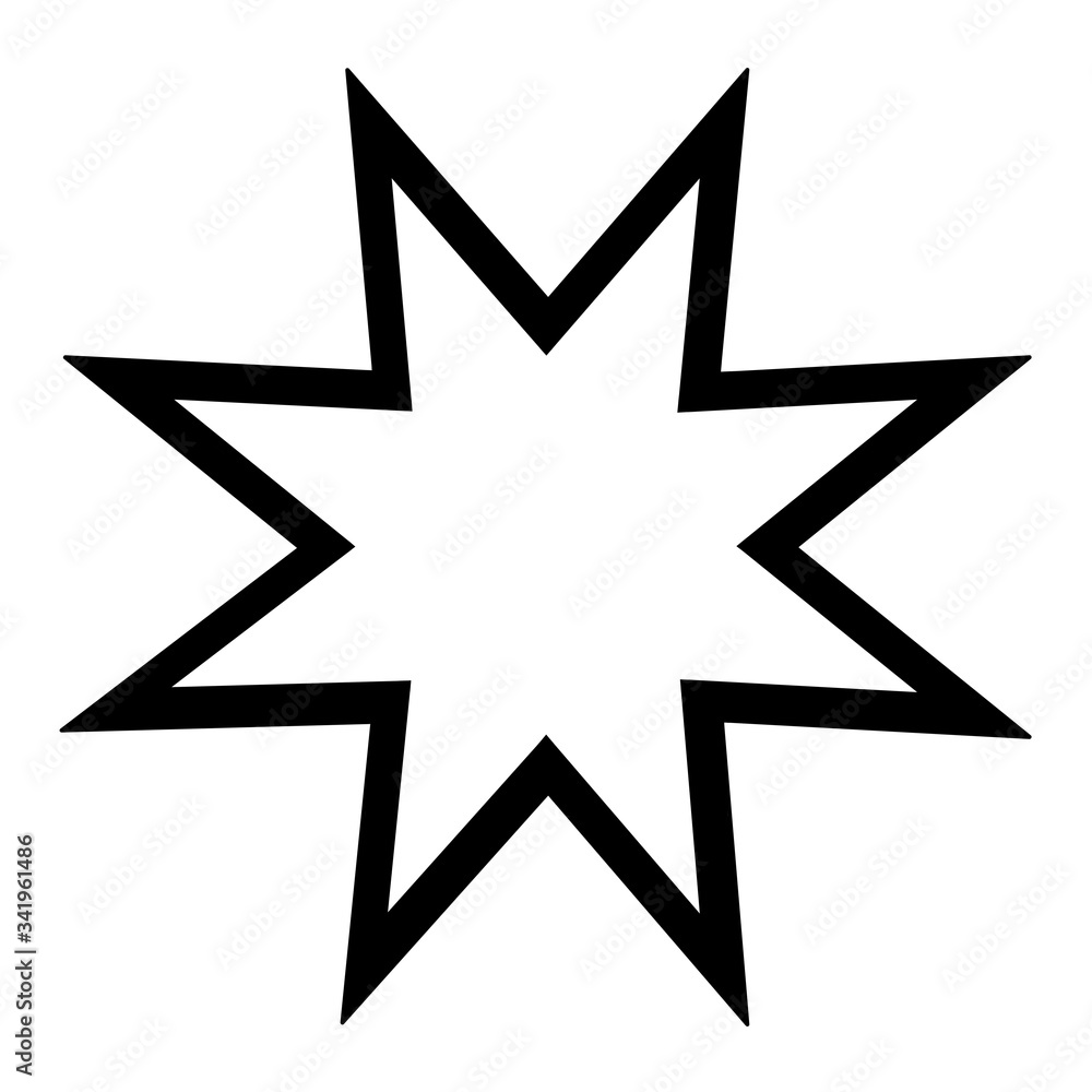 Isolated star on white background