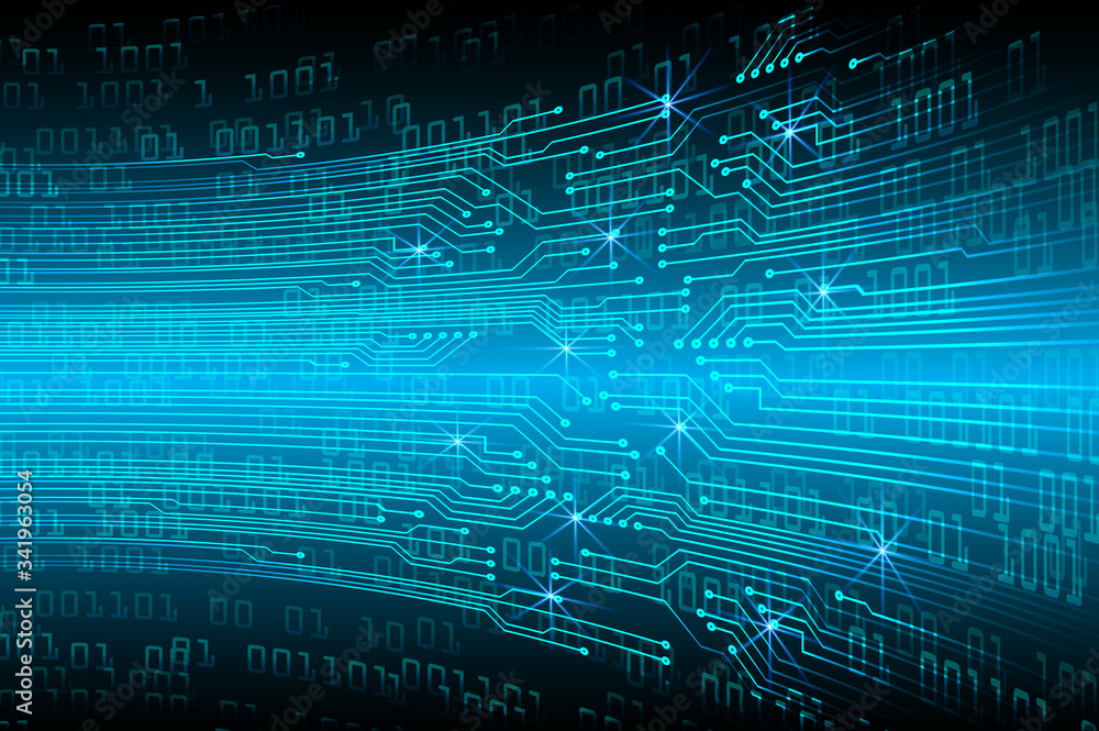 Blue cyber circuit future technology concept background
Blue cyber circuit future technology concept background
