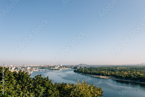 Kiev, top view of the Dnieper River. Capital of Ukraine
