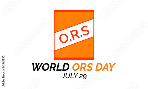Vector illustration on the theme of World ORS day observed each year on July 29th worldwide.