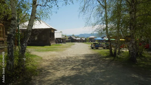 Wallpaper Mural Forward Slow: Amazing Beautiful Resort With Plenty of Cozy Wooden Cottages - Lake Baikal, Russia Torontodigital.ca