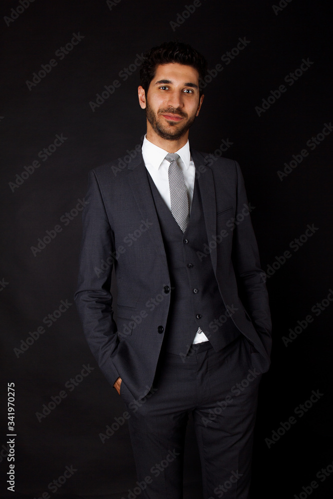 handsome man in business suit in studio handsome man in business suit in studio