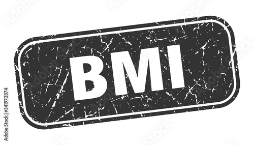 bmi stamp. bmi square grungy black sign