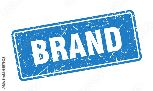 brand stamp. brand vintage blue label. Sign