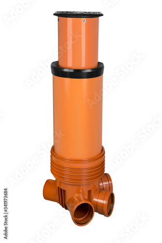 red plastic pipes