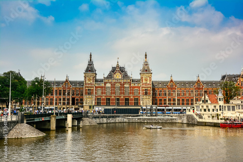 The central station of Amsterdam