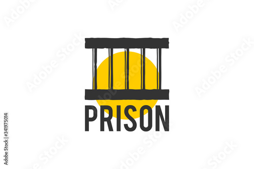 Penitentiary prison jail illustration logo
