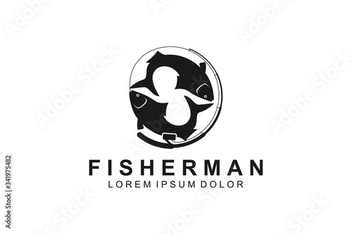 The fish logo forms a yinyang circle, an icon for anglers and fisheries breeders.