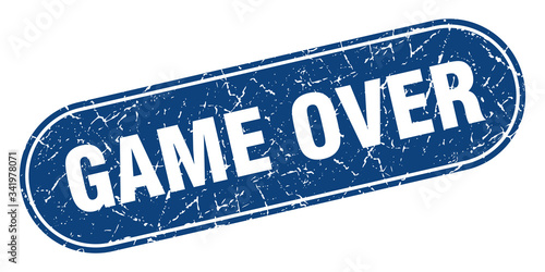 game over sign. game over grunge blue stamp. Label
