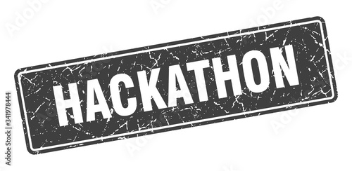 hackathon stamp. hackathon vintage black label. Sign