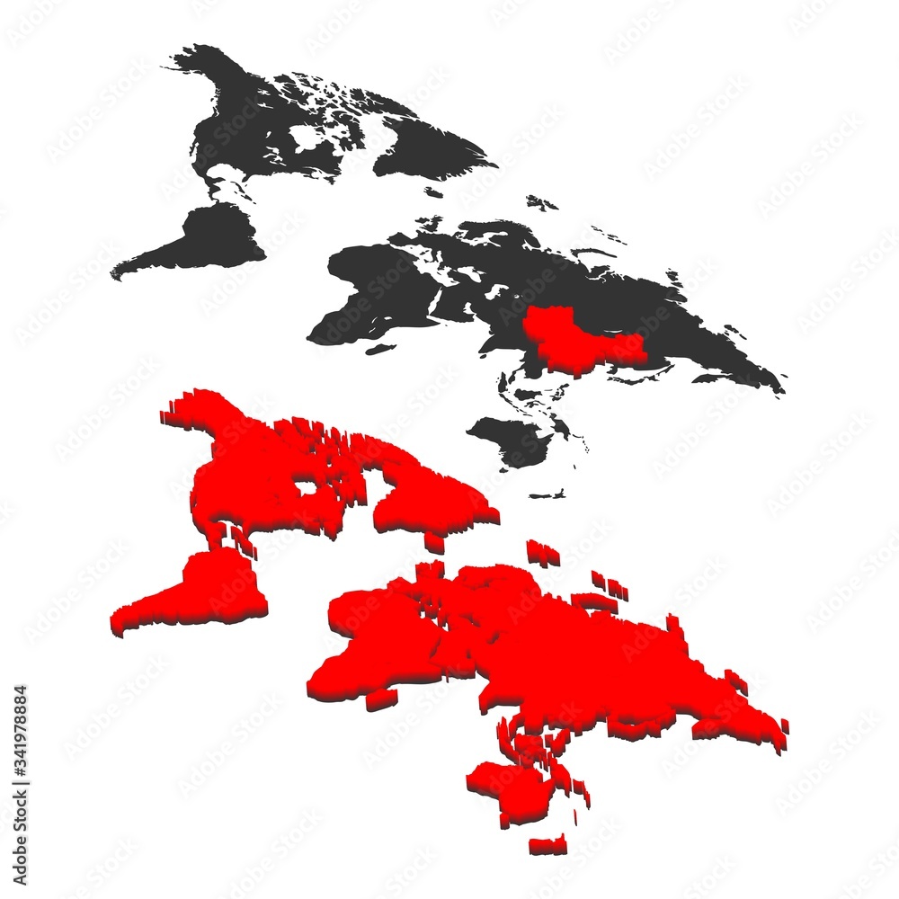 World map before and after Stock Vector | Adobe Stock