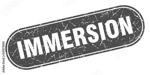 immersion sign. immersion grunge black stamp. Label