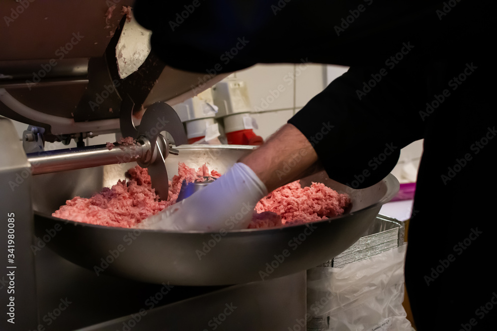 Chef cook preparing meatloaf composition