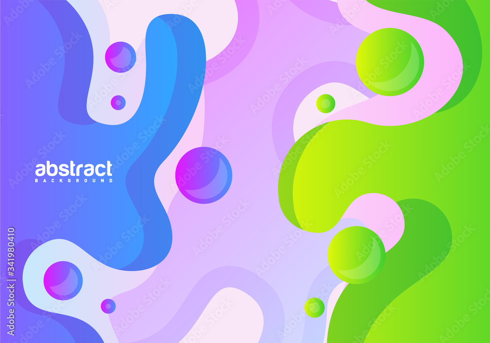 Fototapeta premium Colorful Modern fluid background. Abstract dynamic shapes composition. Eps10 vector.