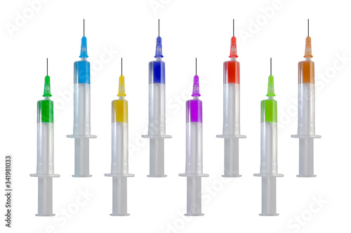 Syringes isolated