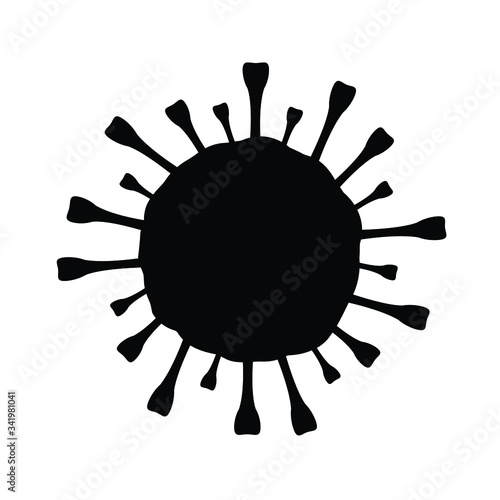 Pandemic Corona virus COVID-19 icon, vector illustration 