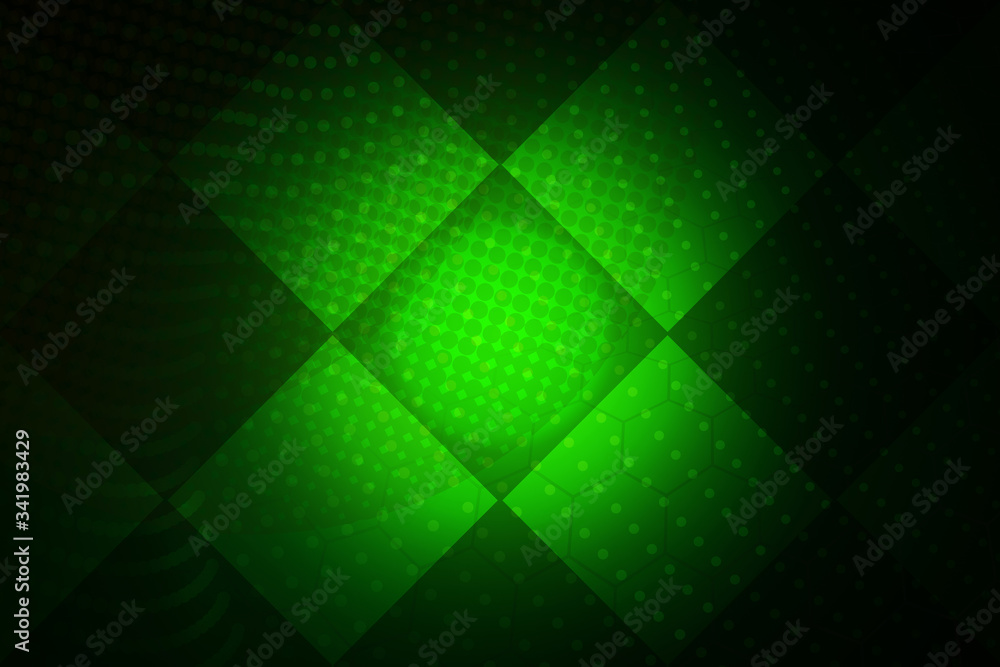 Obraz premium abstract, green, design, wallpaper, pattern, light, black, blue, technology, space, wave, grid, texture, backdrop, motion, fractal, web, line, template, element, concept, science, illustration, art
